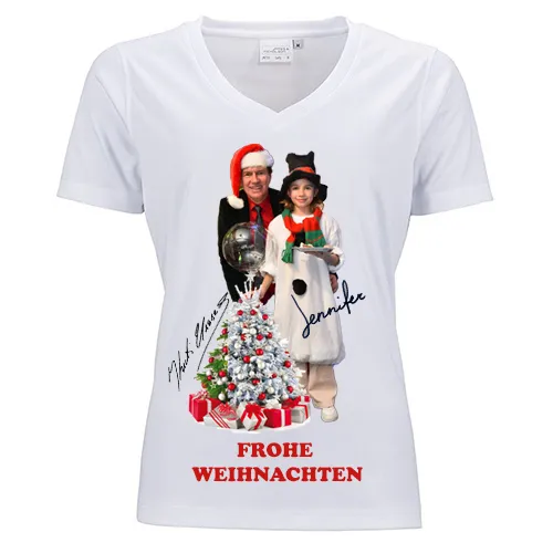 T-Shirt: Weihnachten mit Jennifer & Kurt Elsasser Motiv (Handsigniert) (Männer, S)