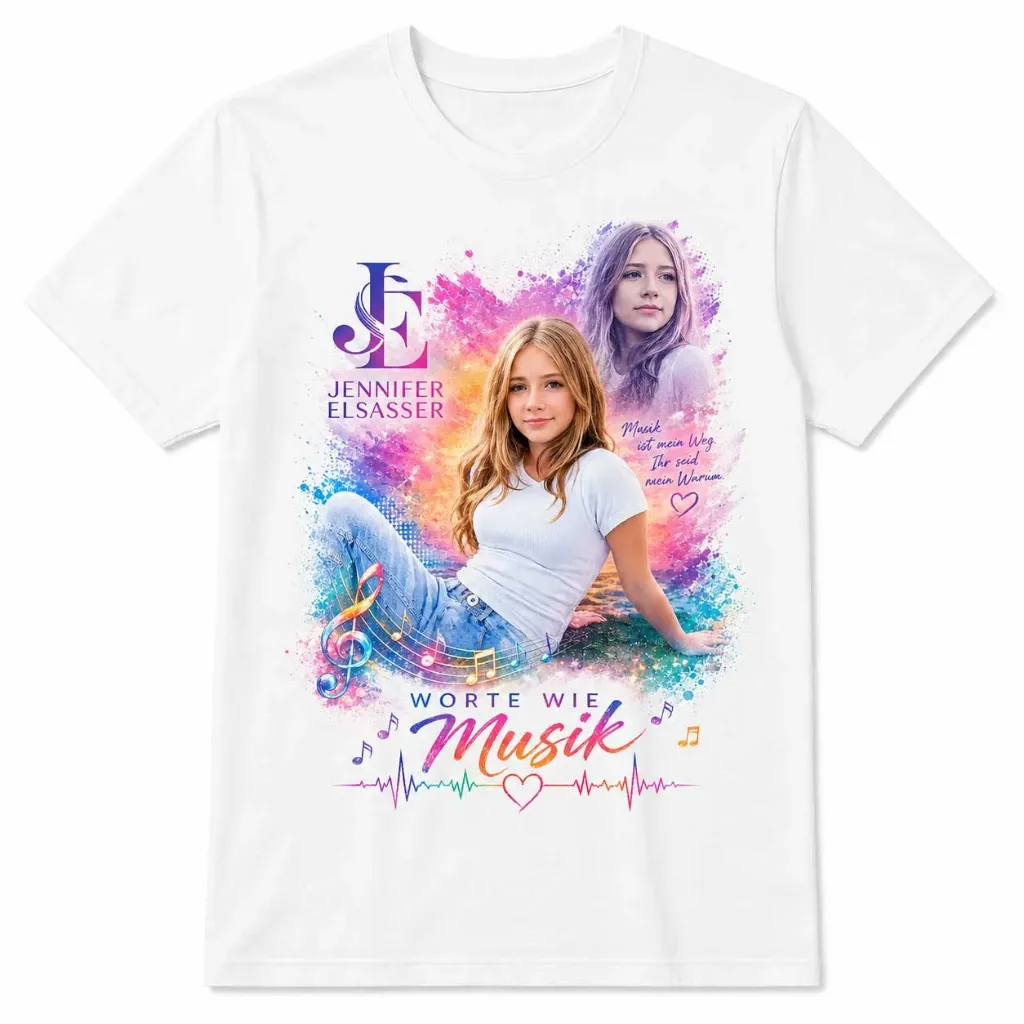 Jennifer Elsasser – Fan T-Shirt „Worte wie Musik“ (Frauen, S)